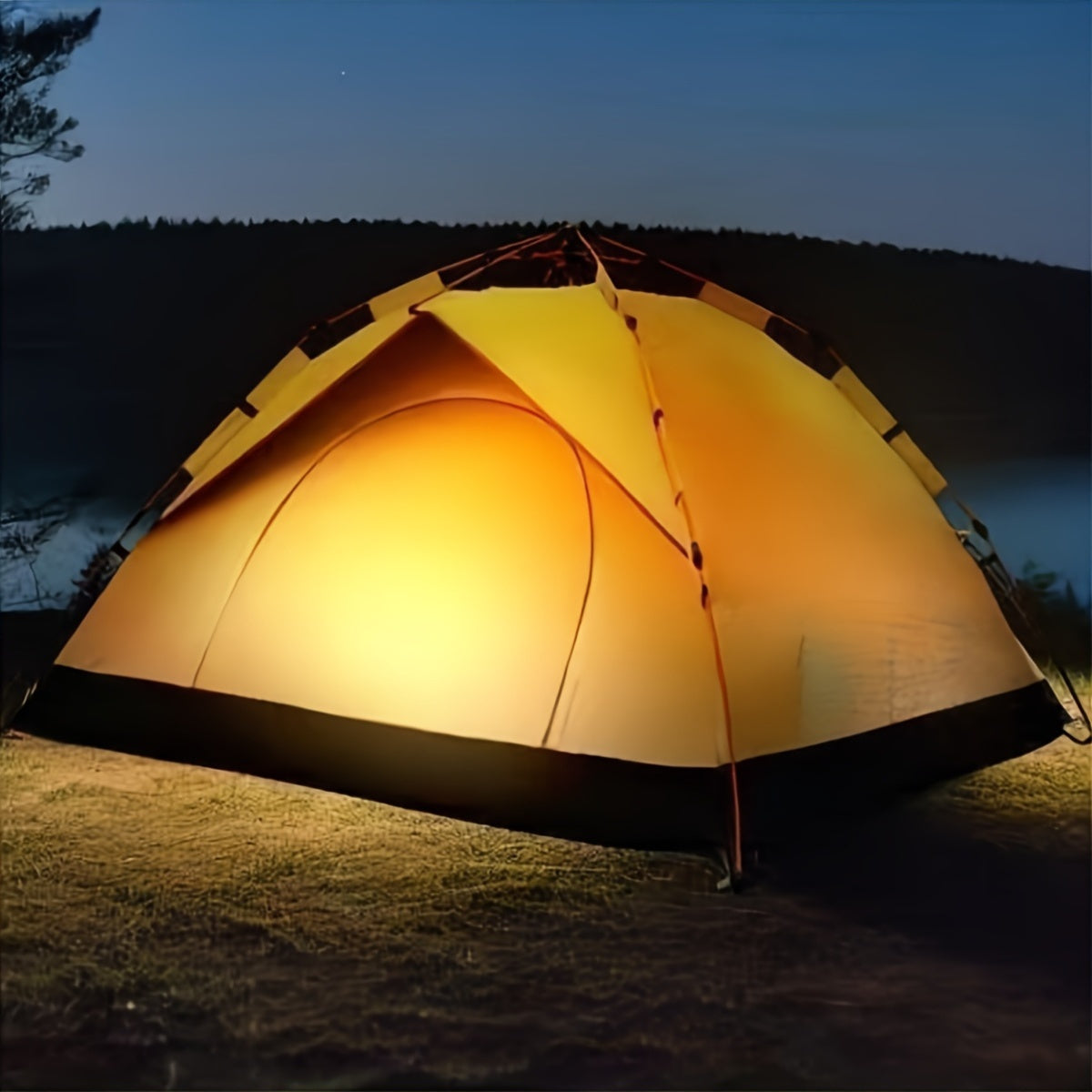 Vattentätt Pop-Up Tält 4 Personer Snabb Setup Camping