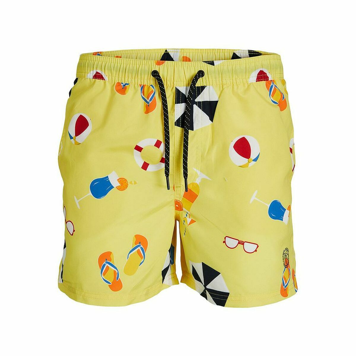 Badbyxor Herr Jack & Jones BIG PRINTS 12227754 Gul - finns hos Aktivcamping