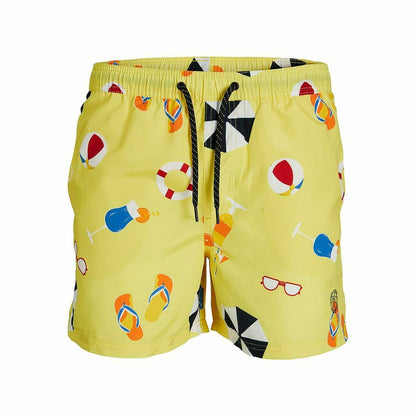 Badbyxor Herr Jack & Jones BIG PRINTS 12227754 Gul - finns hos Aktivcamping