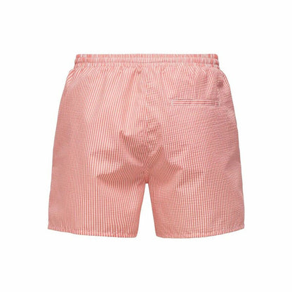 Badbyxor Herr Only & Sons Onsted Stripe Seersucker Rosa finns hos Aktivcamping