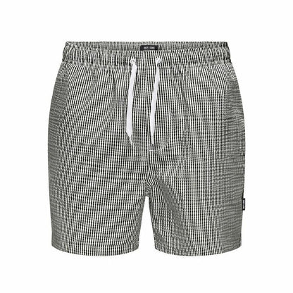 Badbyxor Herr Only & Sons Onsted Stripe Seersucker Vit Svart finns hos Aktivcamping