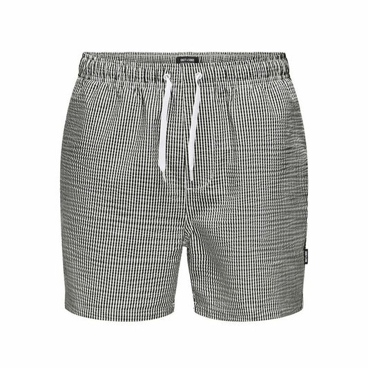 Badbyxor Herr Only & Sons Onsted Stripe Seersucker Vit Svart finns hos Aktivcamping