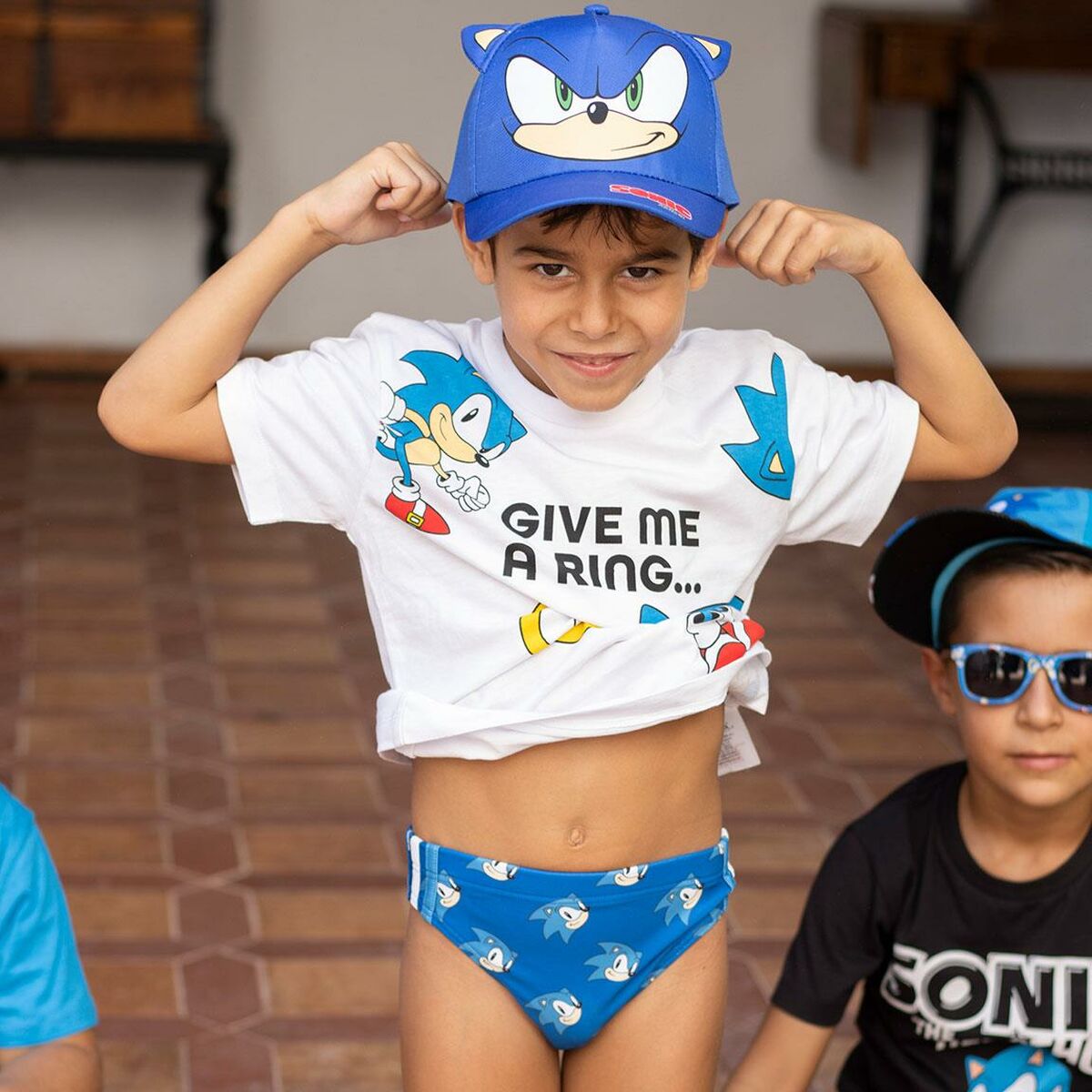 Baddräkt Barn Sonic Mörkblå finns hos Aktivcamping
