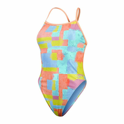 Baddräkt Dam Speedo Speedo Allover Digital V-Back Blå finns hos Aktivcamping
