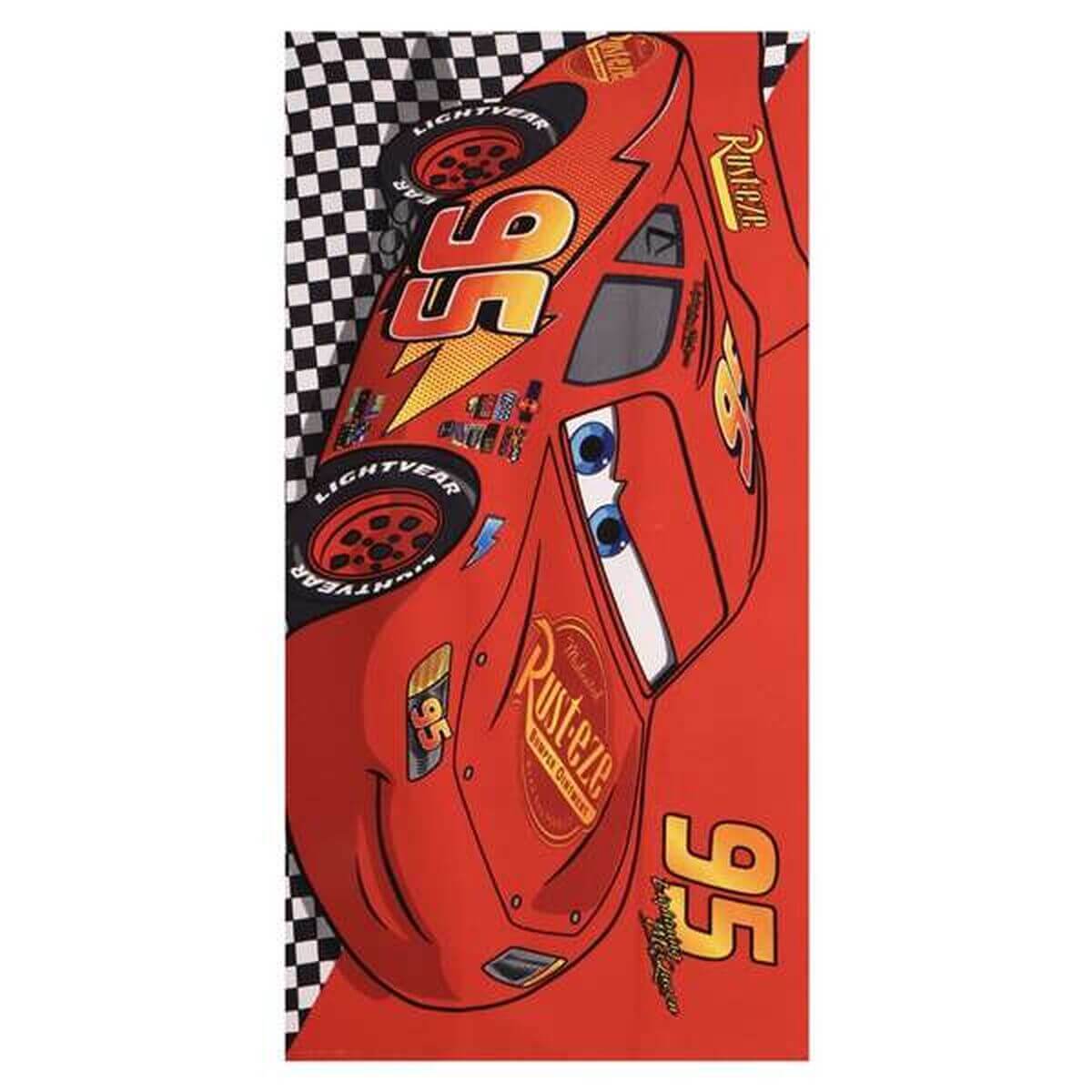 Badhandduk Cars Röd 70 x 140 cm finns hos Aktivcamping