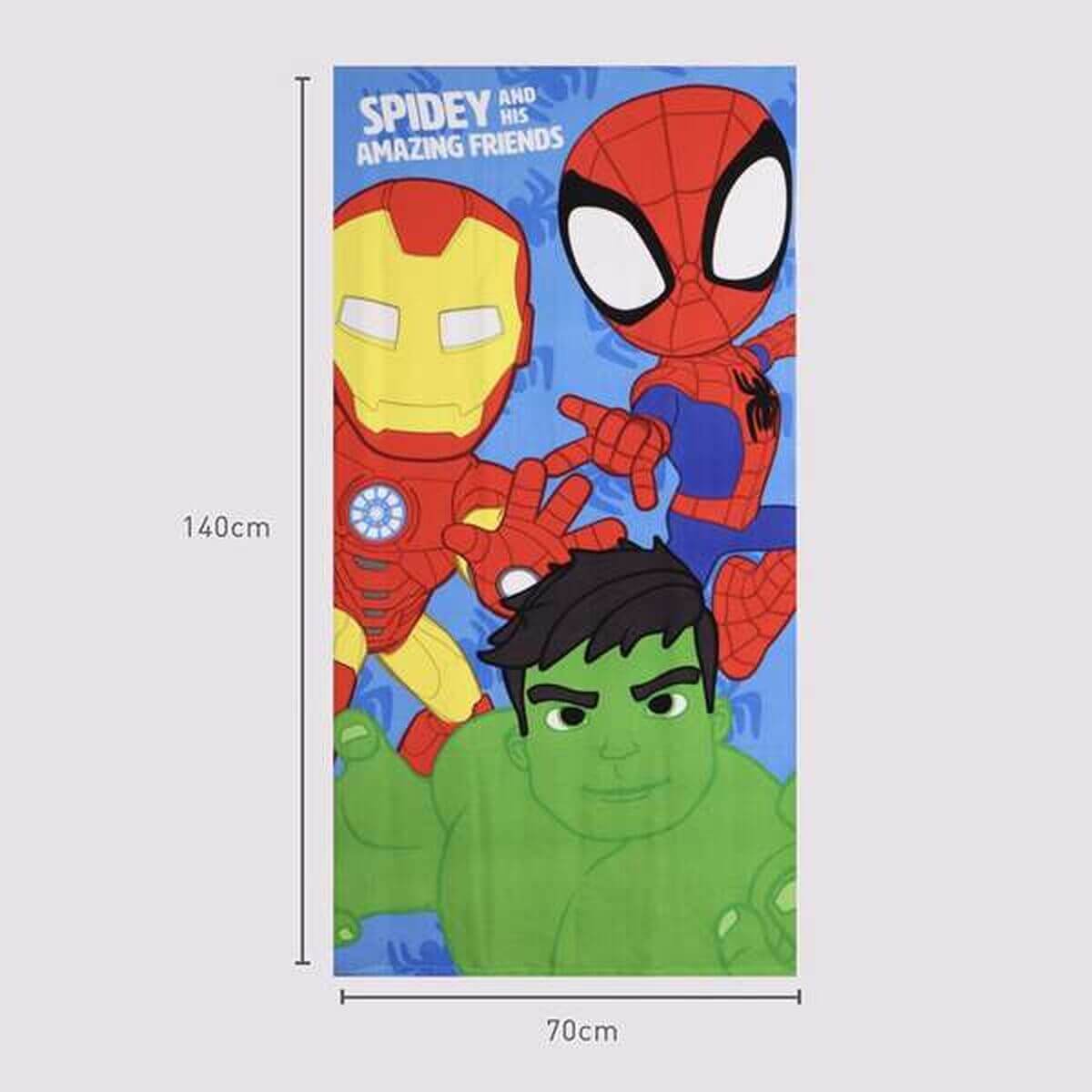 Badhandduk Spidey Blå 70 x 140 cm finns hos Aktivcamping
