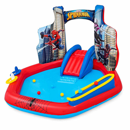 Barnpool Bestway Spiderman 211 x 206 x 127 cm Lekplats - finns hos Aktivcamping