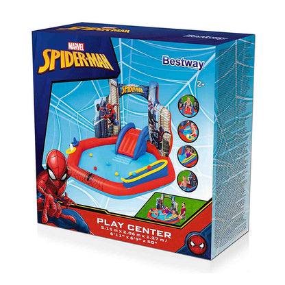 Barnpool Bestway Spiderman 211 x 206 x 127 cm Lekplats finns hos Aktivcamping