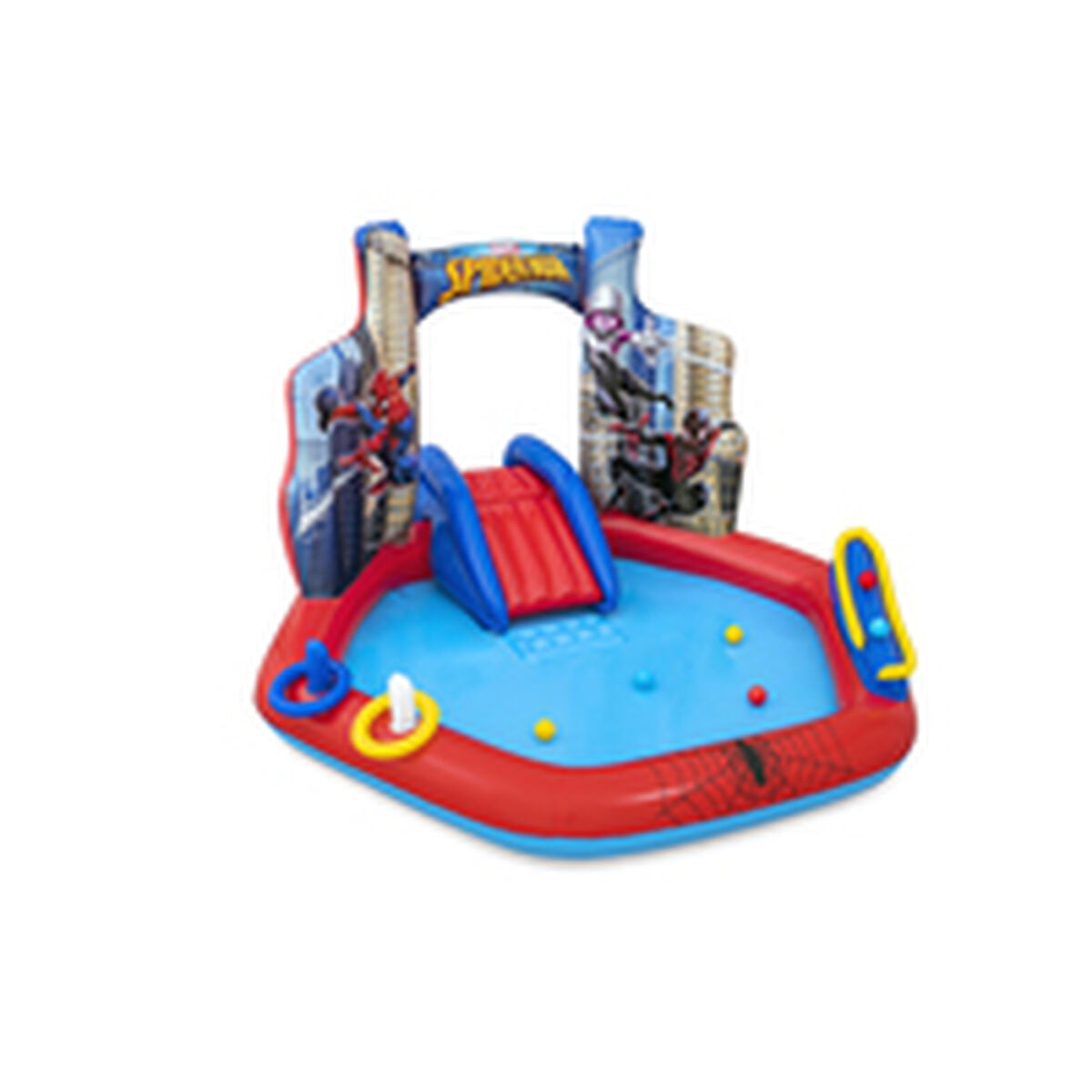 Barnpool Bestway Spiderman 211 x 206 x 127 cm Lekplats finns hos Aktivcamping