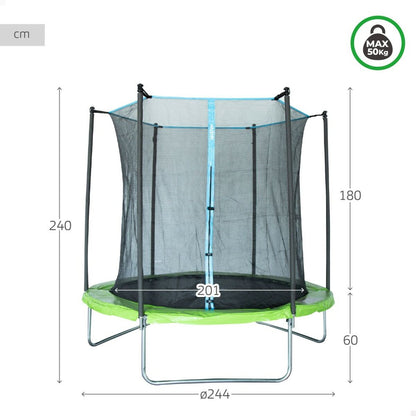 Barnstudsmatta med Skyddsnät Aktive 244 x 239 x 244 cm Ø 244 cm finns hos Aktivcamping
