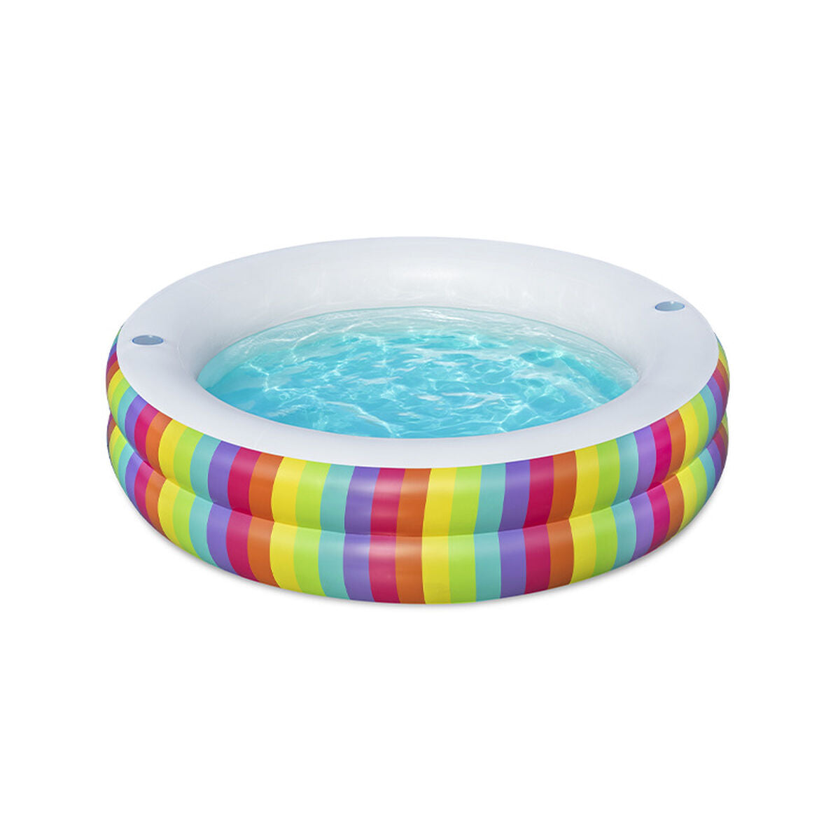Bestway Barnpool 2 Ringar Regnbåge 206x206x51 cm +6 År Trädgård 54443 - finns hos Aktivcamping