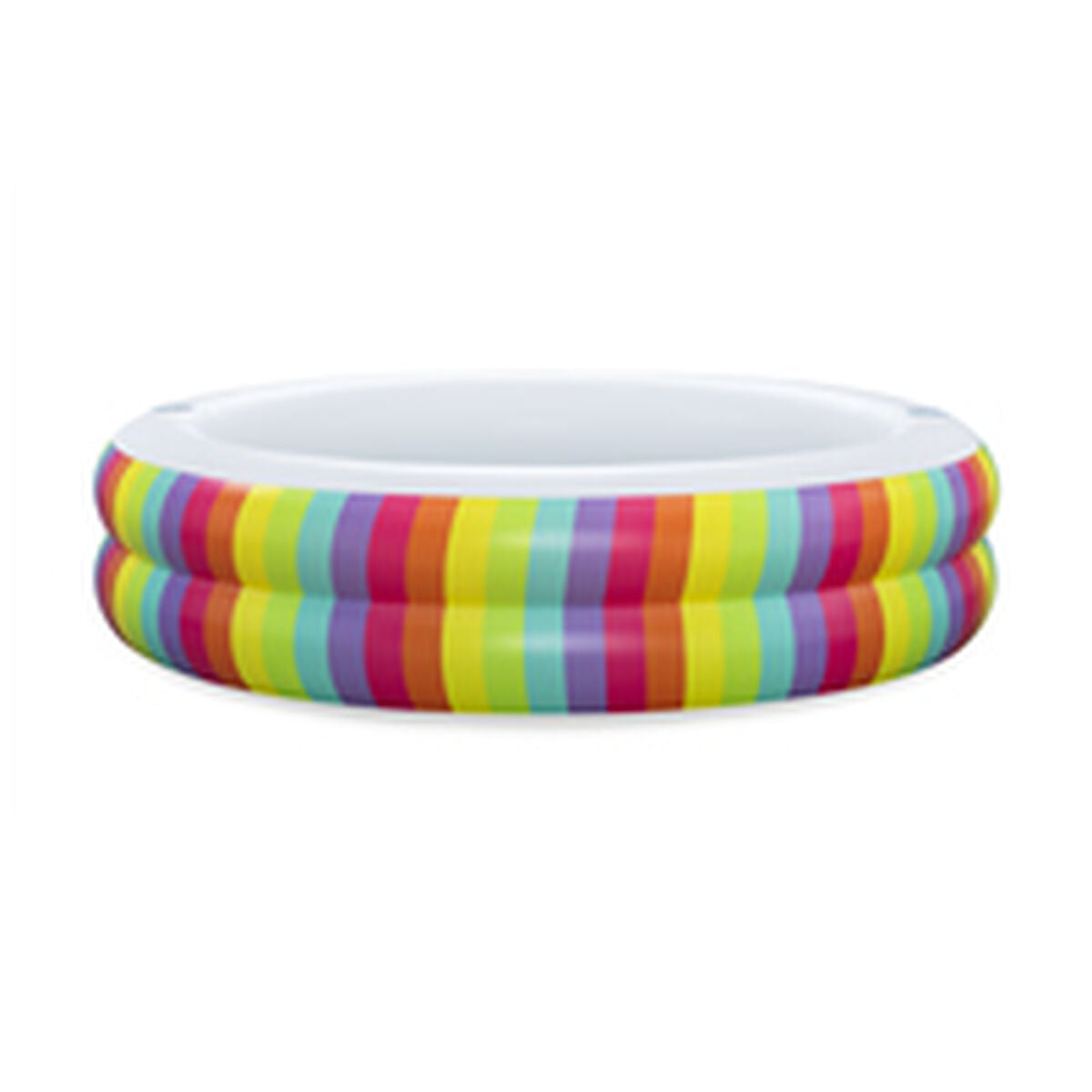 Bestway Barnpool 2 Ringar Regnbåge 206x206x51 cm +6 År Trädgård 54443 - finns hos Aktivcamping