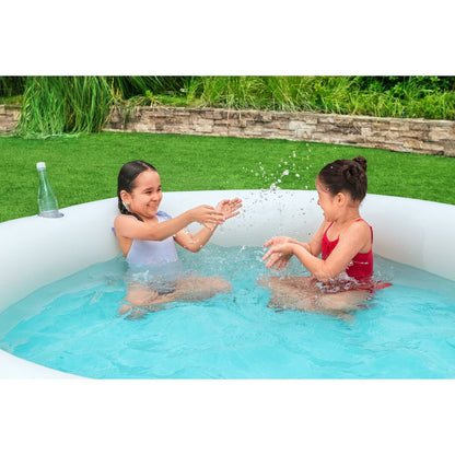 Bestway Barnpool 2 Ringar Regnbåge 206x206x51 cm +6 År Trädgård 54443 - finns hos Aktivcamping