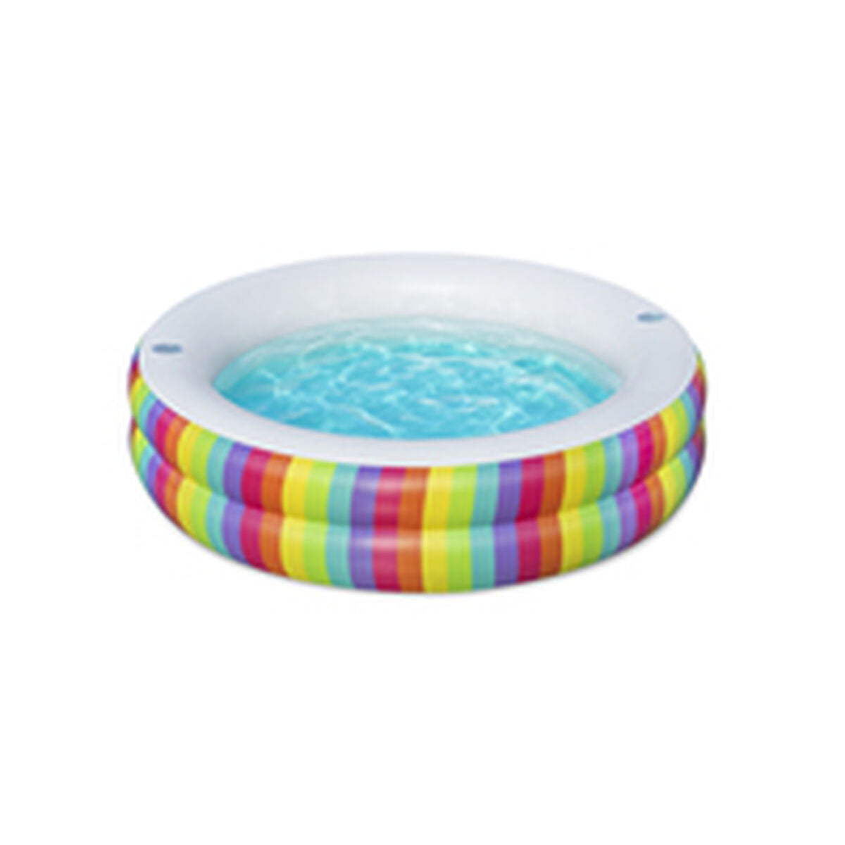 Bestway Barnpool 2 Ringar Regnbåge 206x206x51 cm +6 År Trädgård 54443 - finns hos Aktivcamping