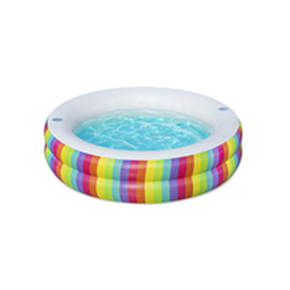 Bestway Barnpool 2 Ringar Regnbåge 206x206x51 cm +6 År Trädgård 54443 - finns hos Aktivcamping