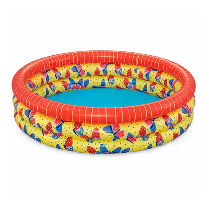 Bestway Barns Uppblåsbar Pool 3 Ringar Fjärilar 168x38 cm +2 år Trädgård 51202 - finns hos Aktivcamping