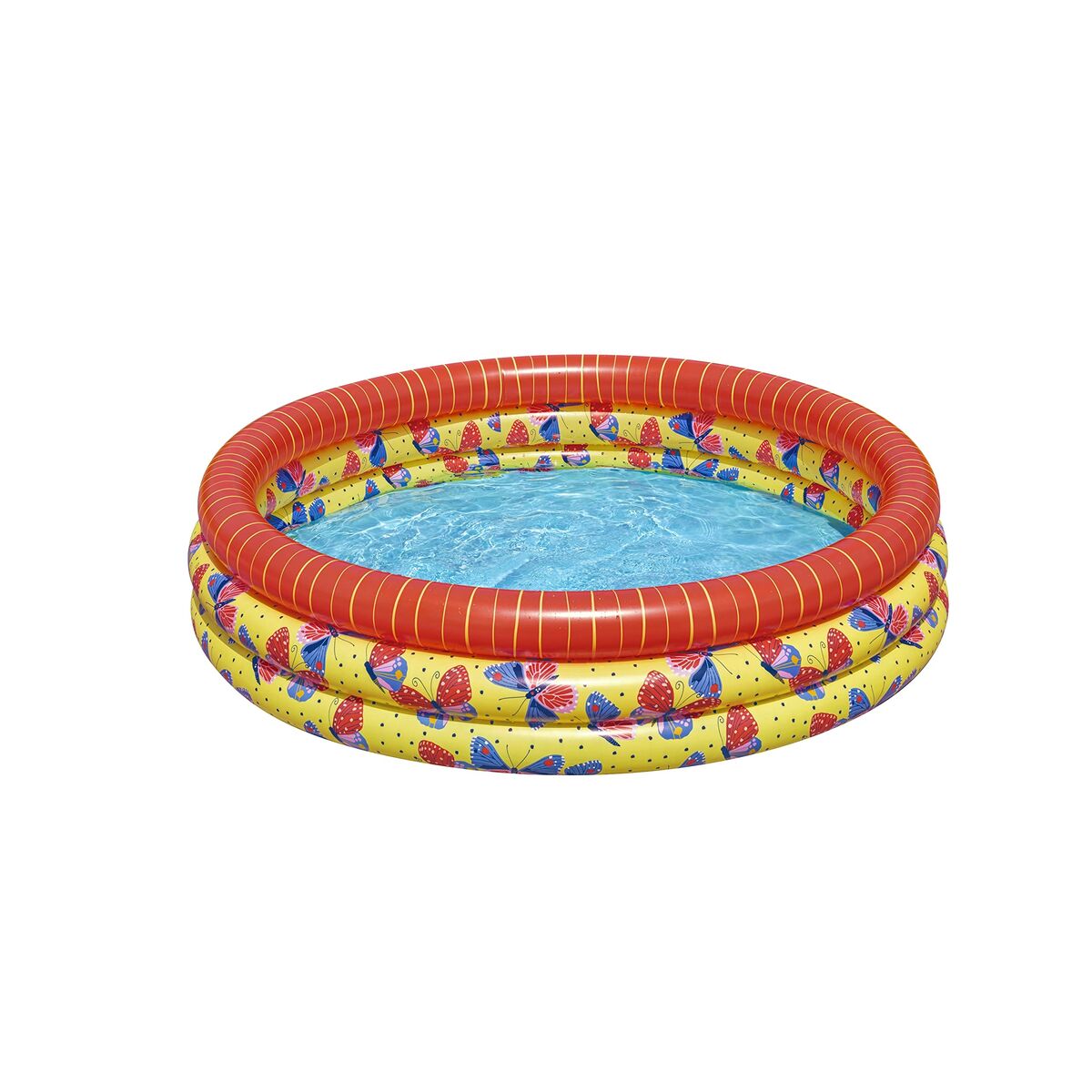 Bestway Barns Uppblåsbar Pool 3 Ringar Fjärilar 168x38 cm +2 år Trädgård 51202 - finns hos Aktivcamping
