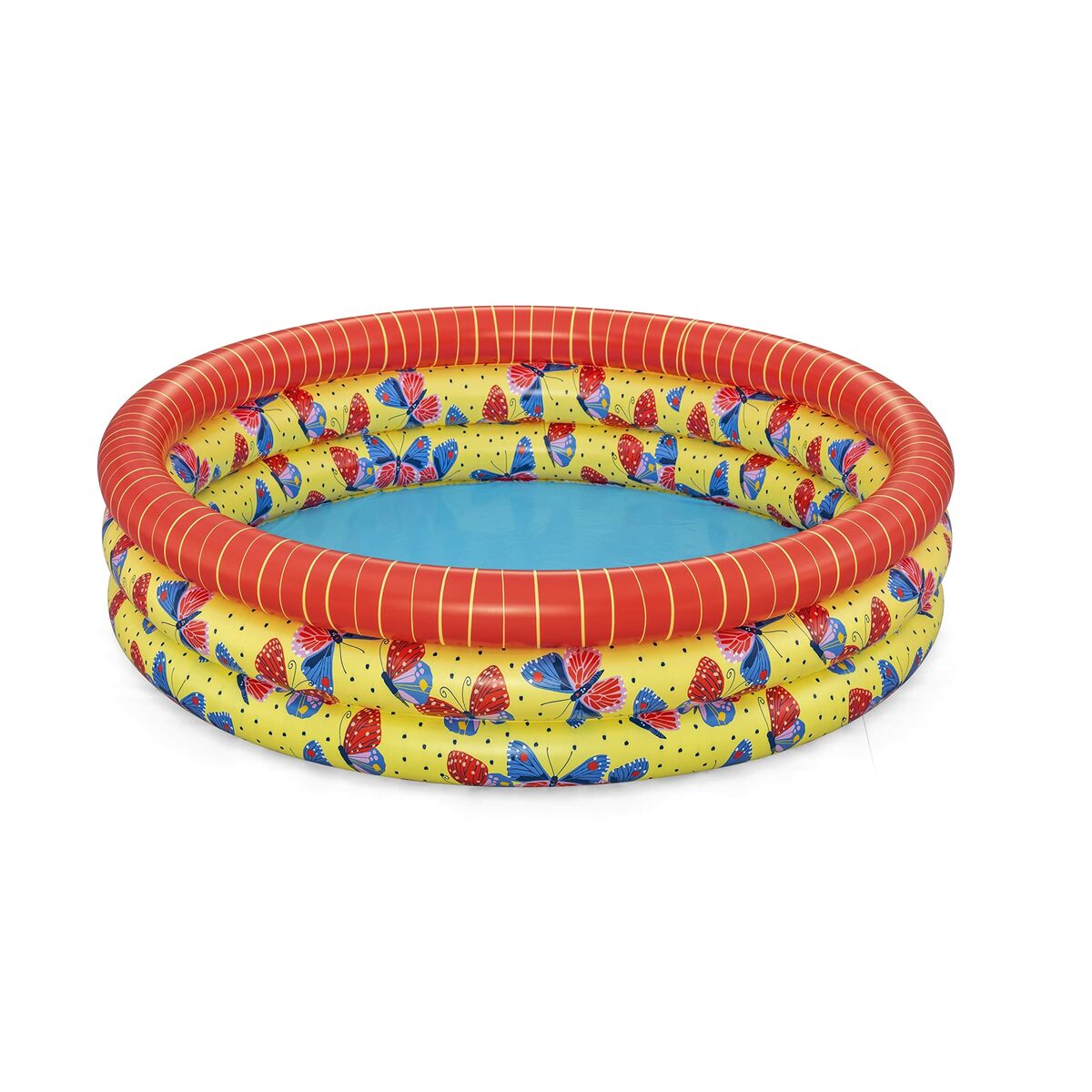 Bestway Barns Uppblåsbar Pool 3 Ringar Fjärilar 168x38 cm +2 år Trädgård 51202 - finns hos Aktivcamping
