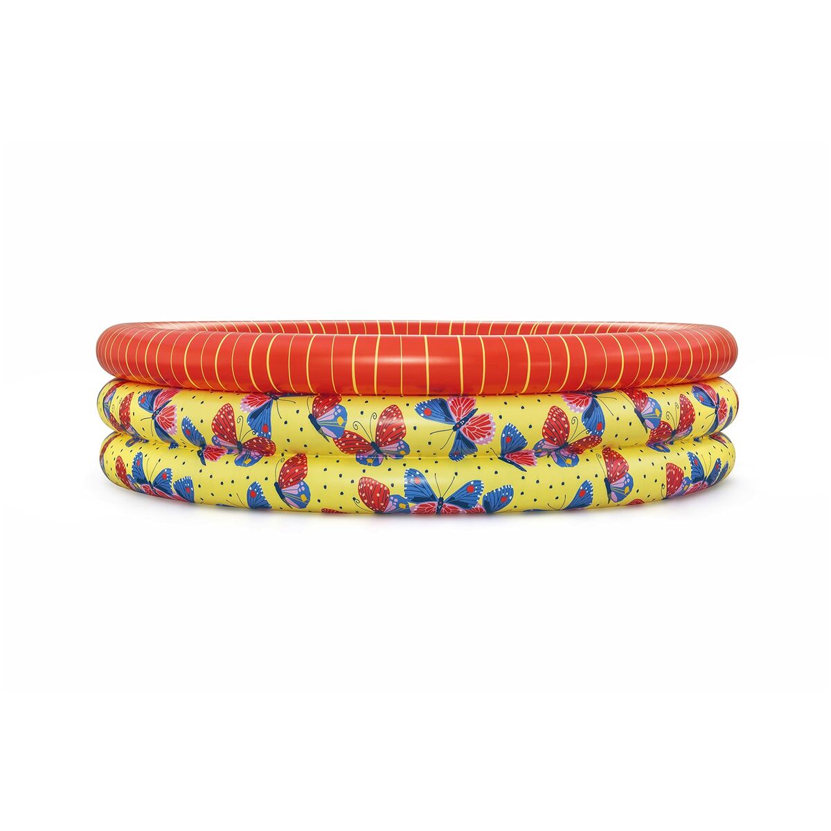 Bestway Barns Uppblåsbar Pool 3 Ringar Fjärilar 168x38 cm +2 år Trädgård 51202 - finns hos Aktivcamping