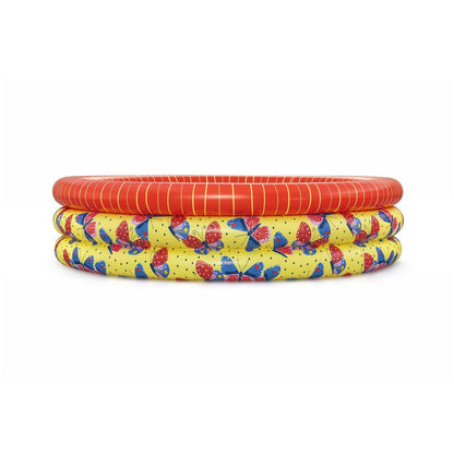 Bestway Barns Uppblåsbar Pool 3 Ringar Fjärilar 168x38 cm +2 år Trädgård 51202 - finns hos Aktivcamping