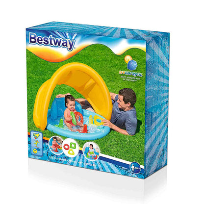 Bestway Barns Uppblåsbara Lärandebassäng med Avtagbart Tak 115x89x76 cm +6 Månader Trädgård 52568 finns hos Aktivcamping