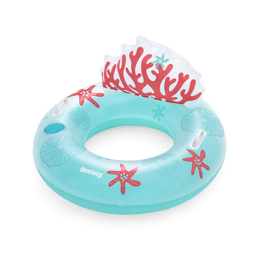 Bestway Coral Uppblåsbart Hjul Med Handtag och Ryggstöd D117 cm Strand och Pool 43730 finns hos Aktivcamping