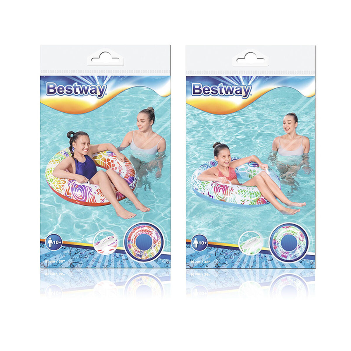 Bestway Dekorerad uppblåsbar flytare Sommar Blandade färger D91 cm +10 År Strand och Pool 36084 finns hos Aktivcamping