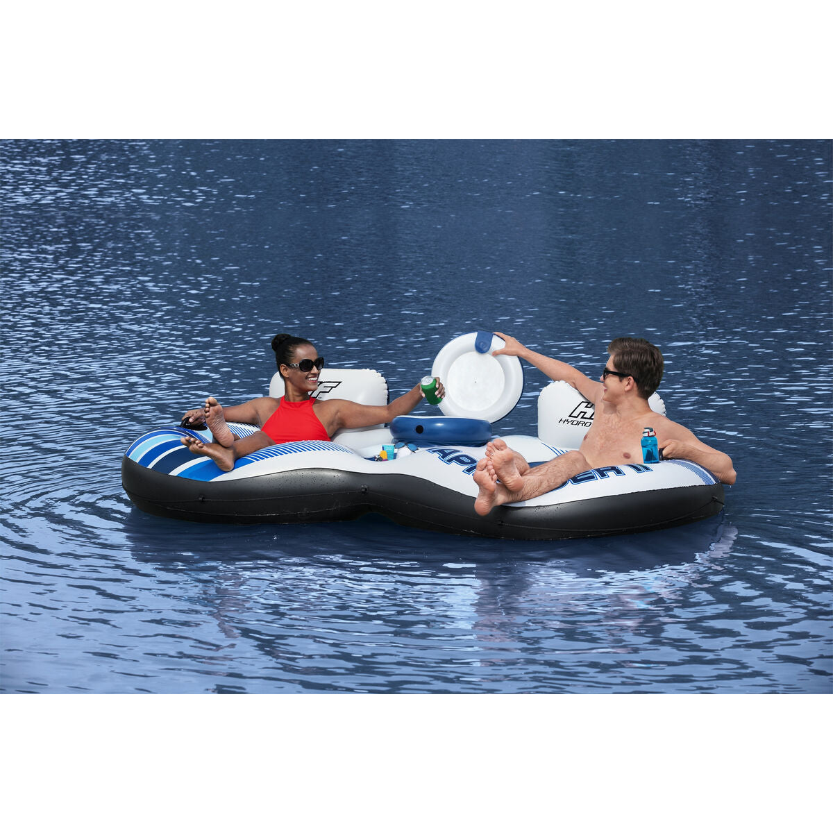 Bestway Dubbel Uppblåsbar Hjul med Handtag Rapid Rider 251x132 cm Strand och Pool 43113 finns hos Aktivcamping