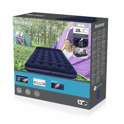 Bestway Dubbelsäng med Fotpump 191x137x28 cm Uppblåsbar och Camping 67225 finns hos Aktivcamping