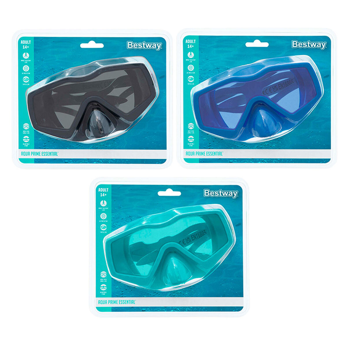 Bestway Dykmask Junior Anatomiskt Bälte Blandade Färger +7 År Strand och Pool 22049 finns hos Aktivcamping