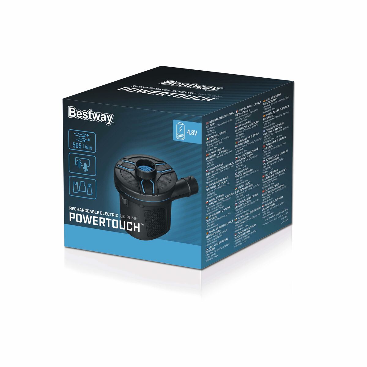 Bestway Elektrisk Pump 11,5x10,1x10,4 cm 565 L/min Uppblåsbar och Camping 62260 - finns hos Aktivcamping