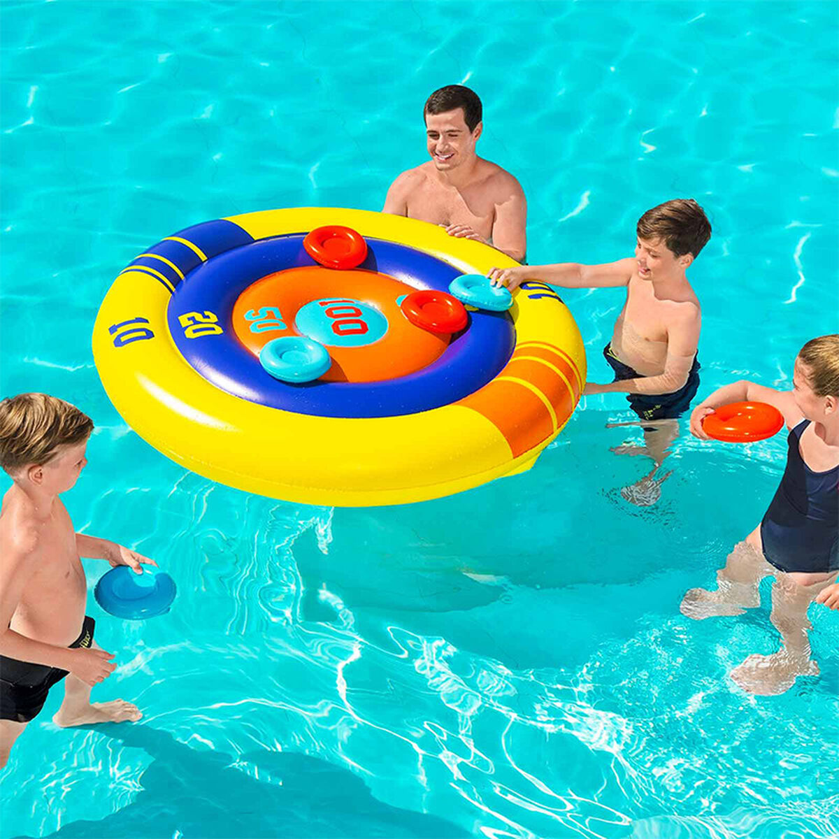 Bestway Flytande Kasta Uppblåsbar Skiva Spel D140 cm +3 År Pool 52566 finns hos Aktivcamping