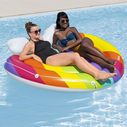 Bestway Flytande Ö Regnbåge Uppblåsbar 175x163 cm Strand och Pool 43722 finns hos Aktivcamping