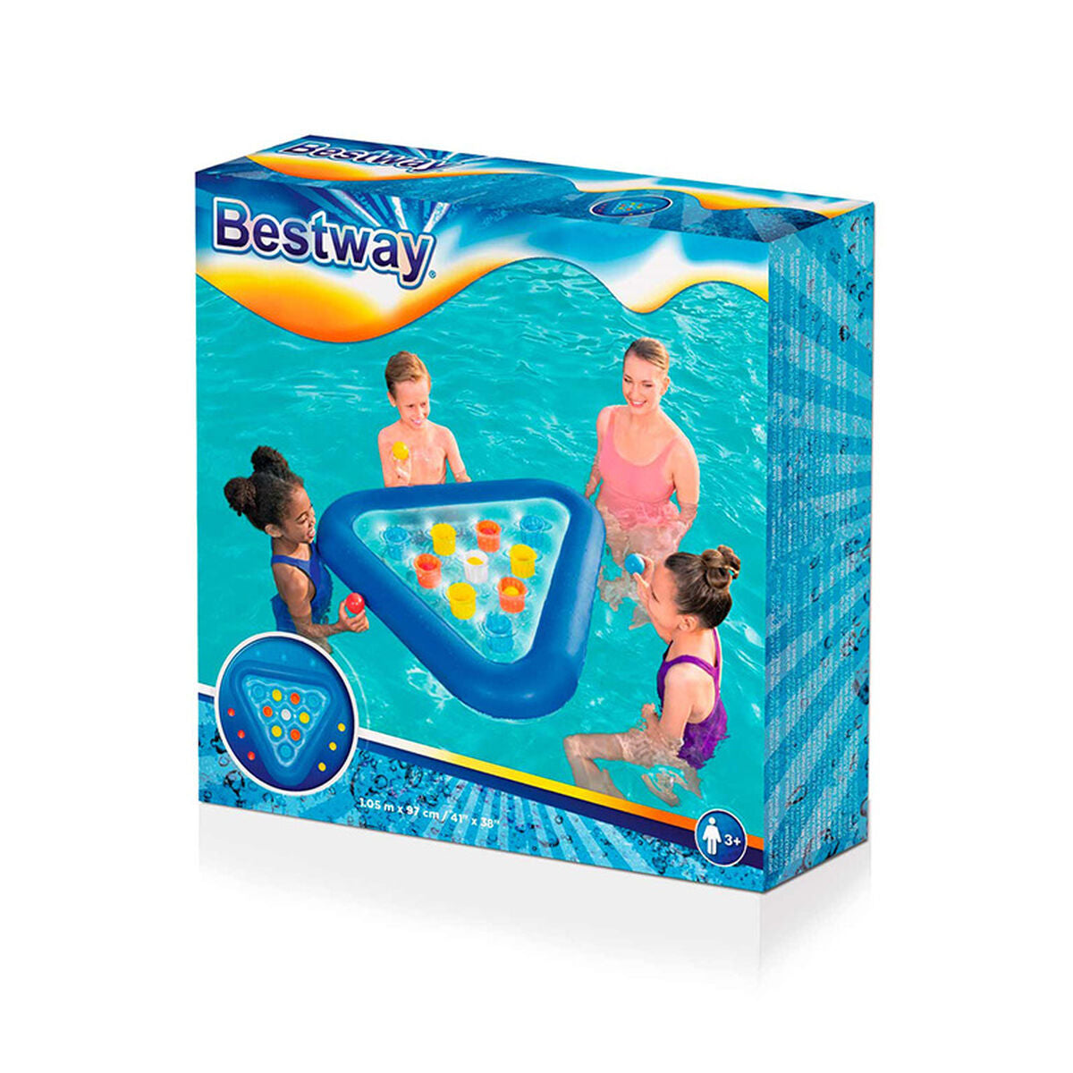 Bestway Flytande Triangelspel Uppblåsbart med Bollar 105x97 cm +3 År Pool 52560 finns hos Aktivcamping