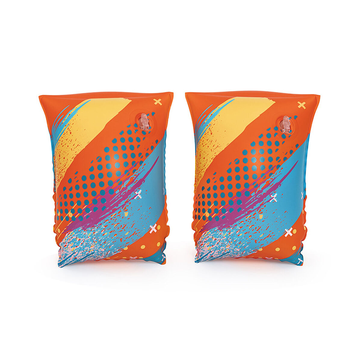 Bestway Flytande Ärmringar Mjukt Tyg Säkerhet Baby Blandade Färger UPF 50+ 38x16,5 cm +3 till 6 År Strand och Pool 32183 - finns hos Aktivcamping