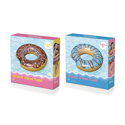 Bestway Flytande uppblåsbar Donut färg blandat D107 cm +12 år Strand och Pool 36118 finns hos Aktivcamping
