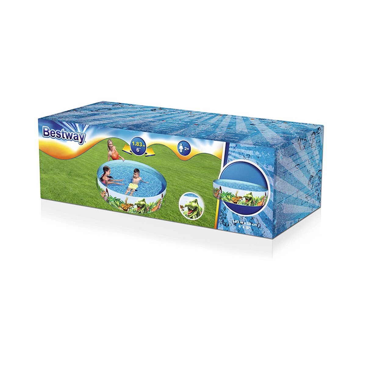 Bestway Hård Barnpool PVC Dinosaurier 183x38 cm +2 År Trädgård 55022 finns hos Aktivcamping