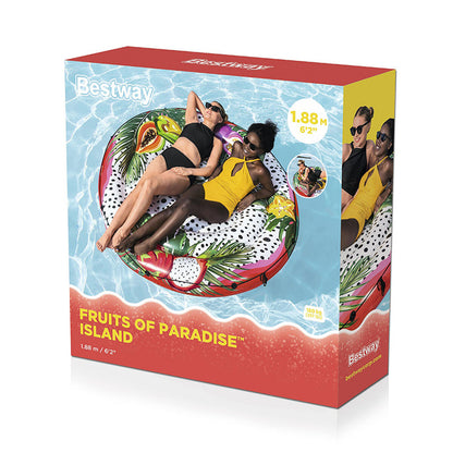 Bestway Inflatable Float Island med Rep Passion Frukt D188cm Strand och Pool 43720 finns hos Aktivcamping