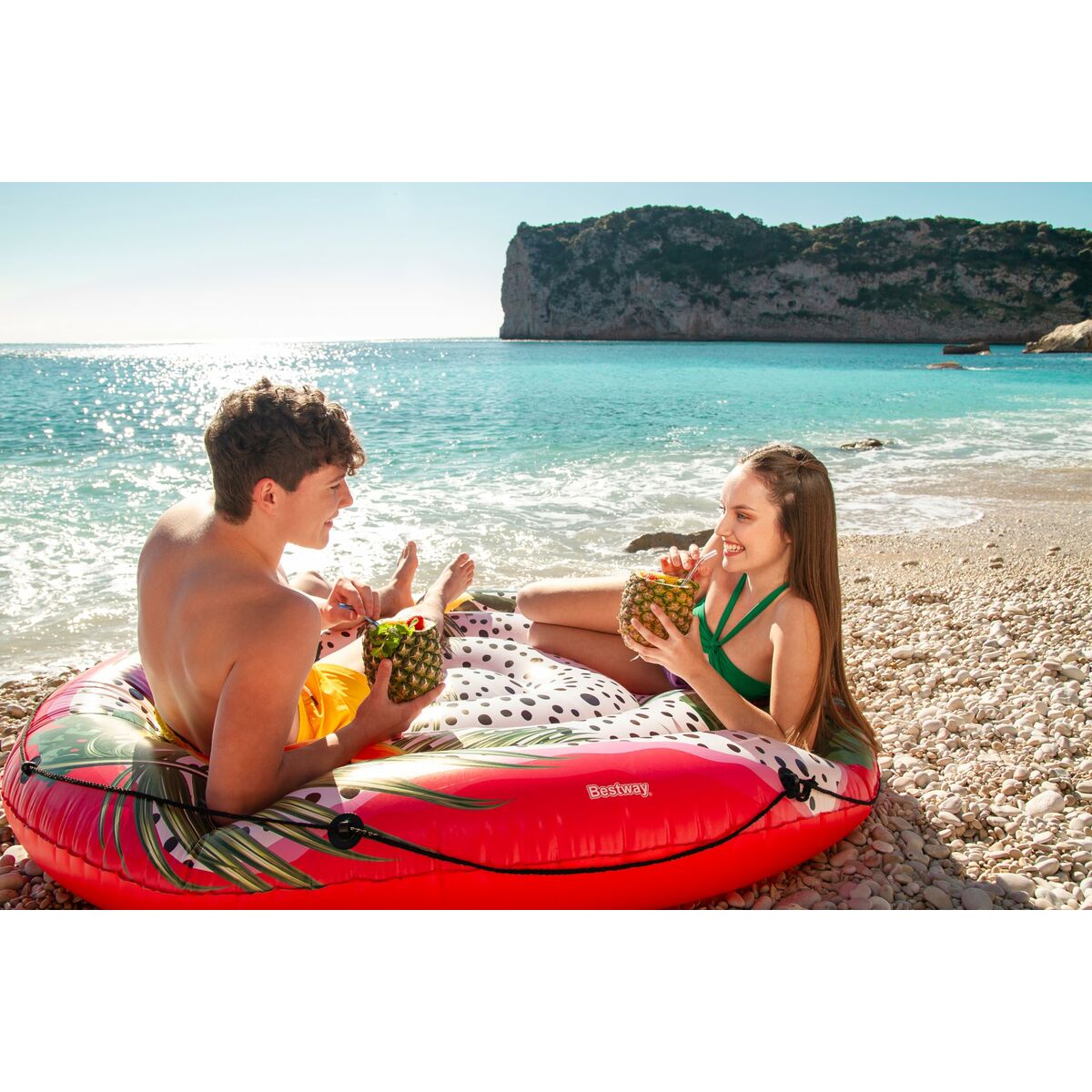 Bestway Inflatable Float Island med Rep Passion Frukt D188cm Strand och Pool 43720 finns hos Aktivcamping