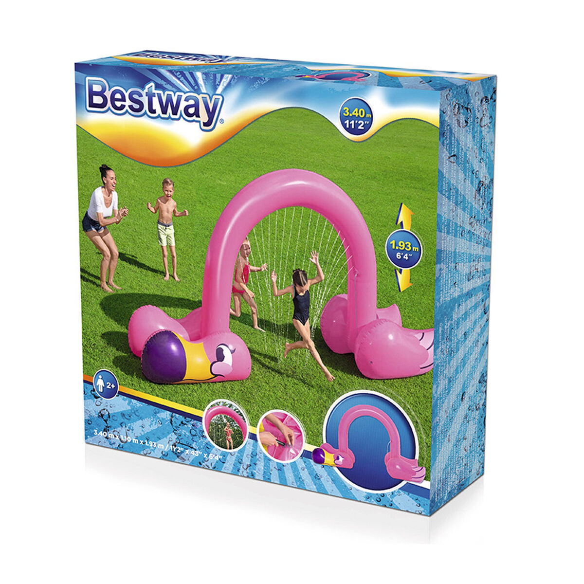 Bestway Jumbo Flamingo Sprinkler 340x110x193 cm +2 Years Garden 52382 finns hos Aktivcamping