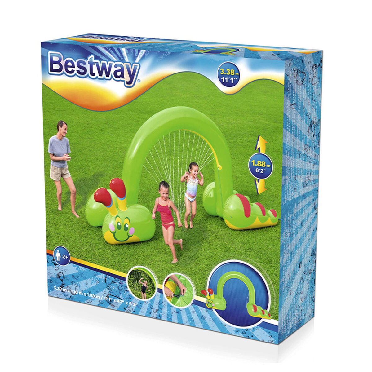 Bestway Jumbo Uppblåsbart Sprinkler Mask 338x110x188 cm +2 År Trädgård 52398 finns hos Aktivcamping