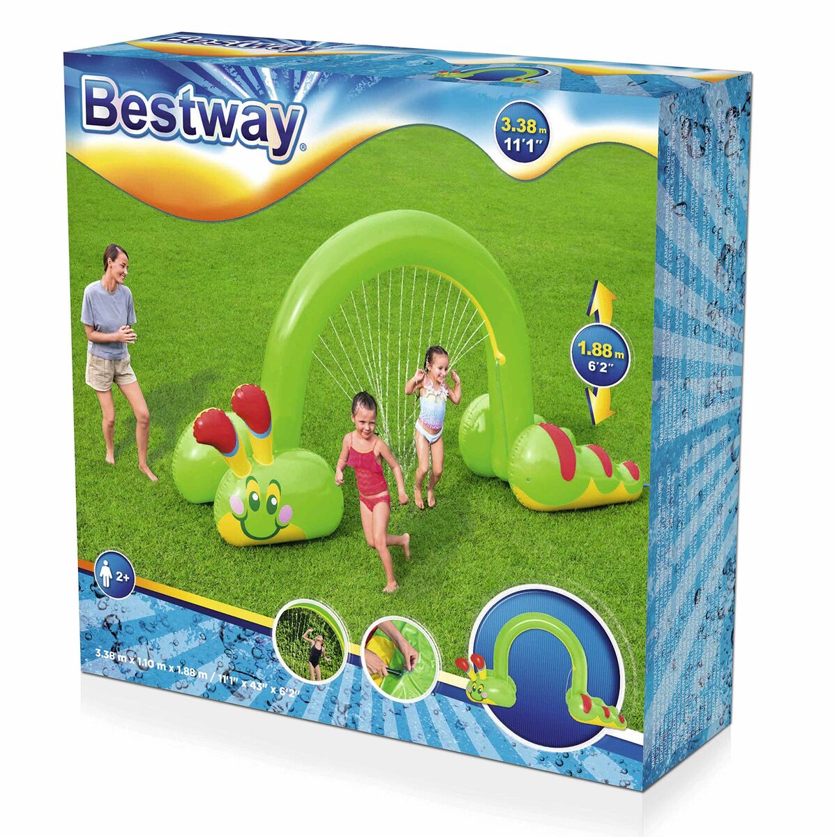 Bestway Jumbo Uppblåsbart Sprinkler Mask 338x110x188 cm +2 År Trädgård 52398 finns hos Aktivcamping