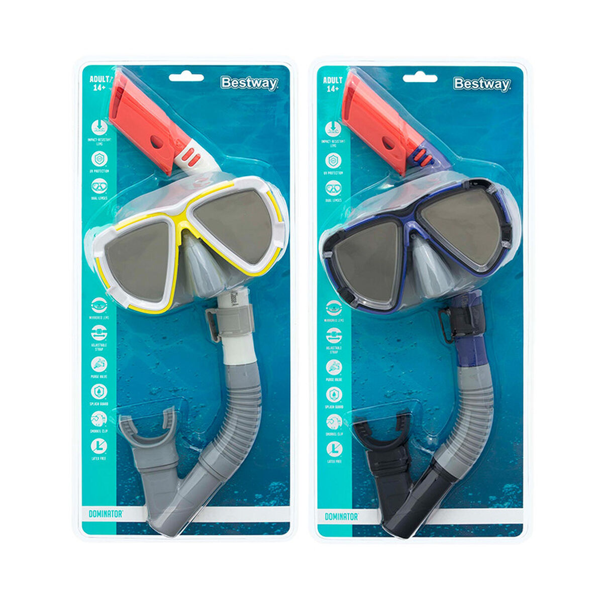 Bestway Junior Mask och Tube Set Anatomisk Rem Blandad Färg +7 År Strand och Pool 24035 finns hos Aktivcamping