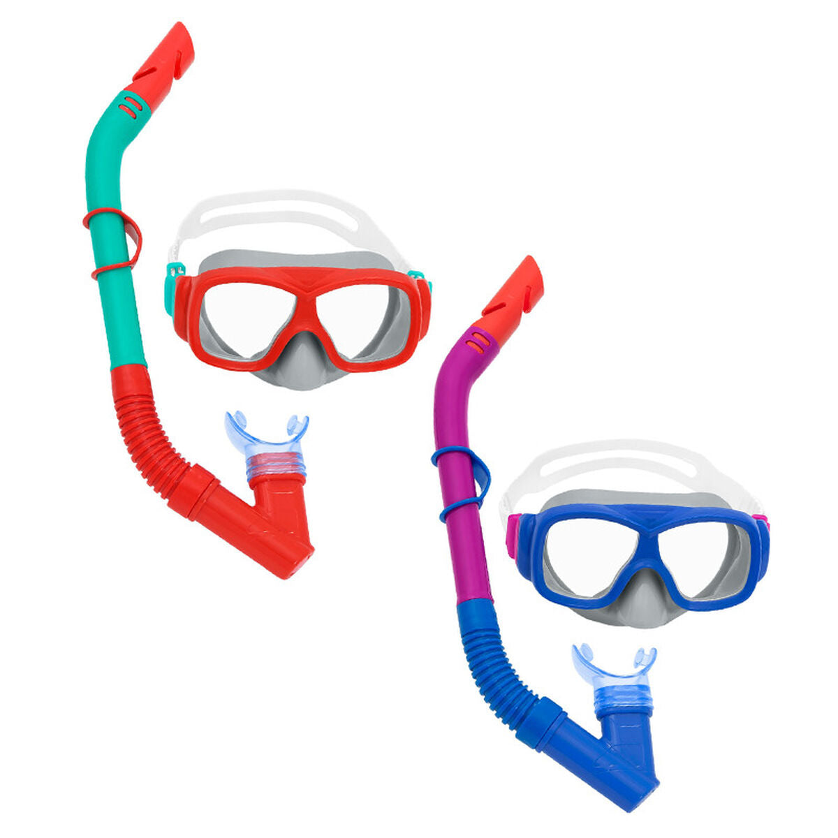 Bestway Junior Mask och Tube Set med Purge Valve i Mixade Färger +7 År Strand och Pool 24025 finns hos Aktivcamping