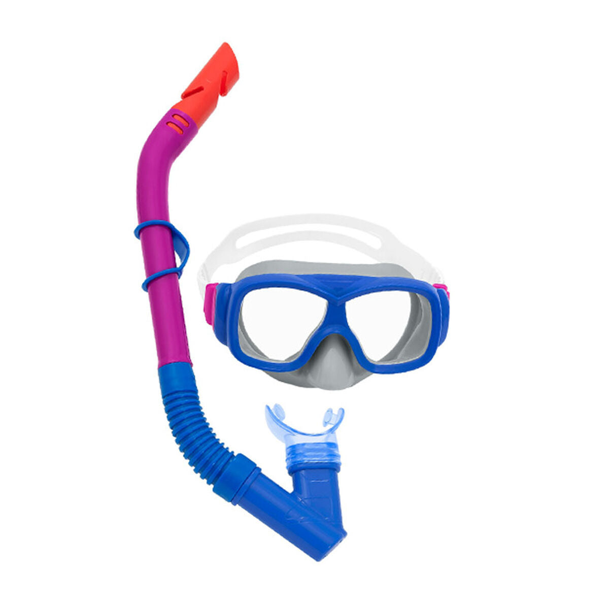 Bestway Junior Mask och Tube Set med Purge Valve i Mixade Färger +7 År Strand och Pool 24025 finns hos Aktivcamping