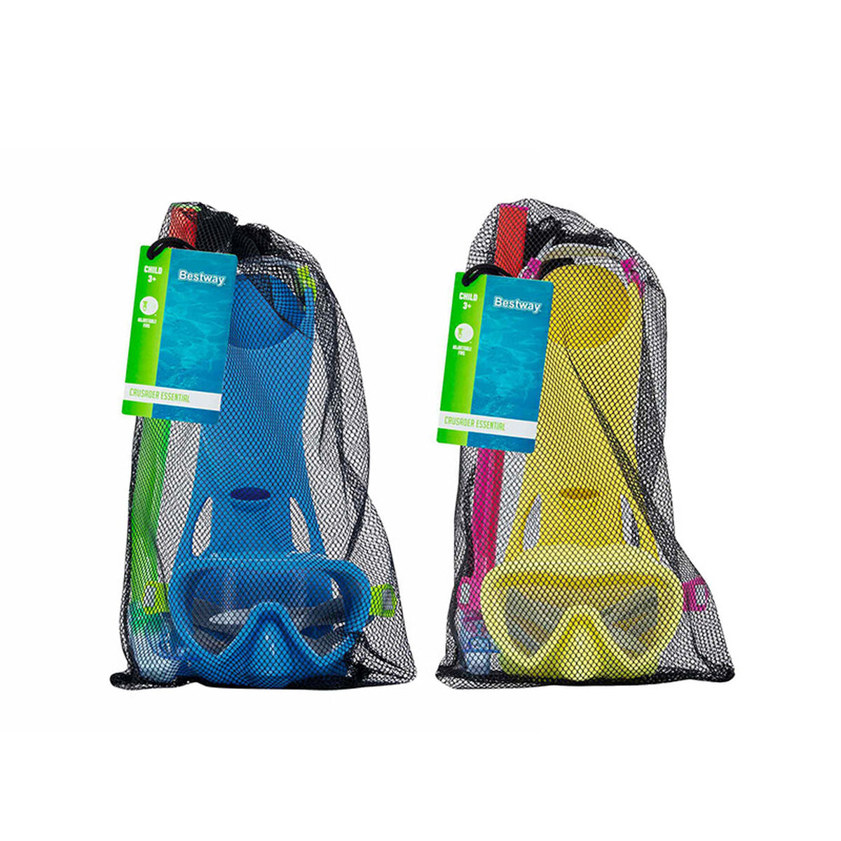Bestway Junior Snorkel Set Anatomisk Rem Blandade Färger 37-41 +7 År Strand och Pool 25019 finns hos Aktivcamping