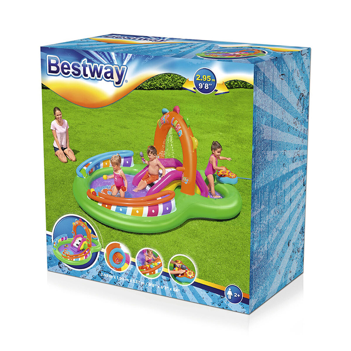 Bestway Lekbassäng Uppblåsbar Musikalisk Lekpark 295x190x137 cm +2 Års Trädgård 53117 finns hos Aktivcamping