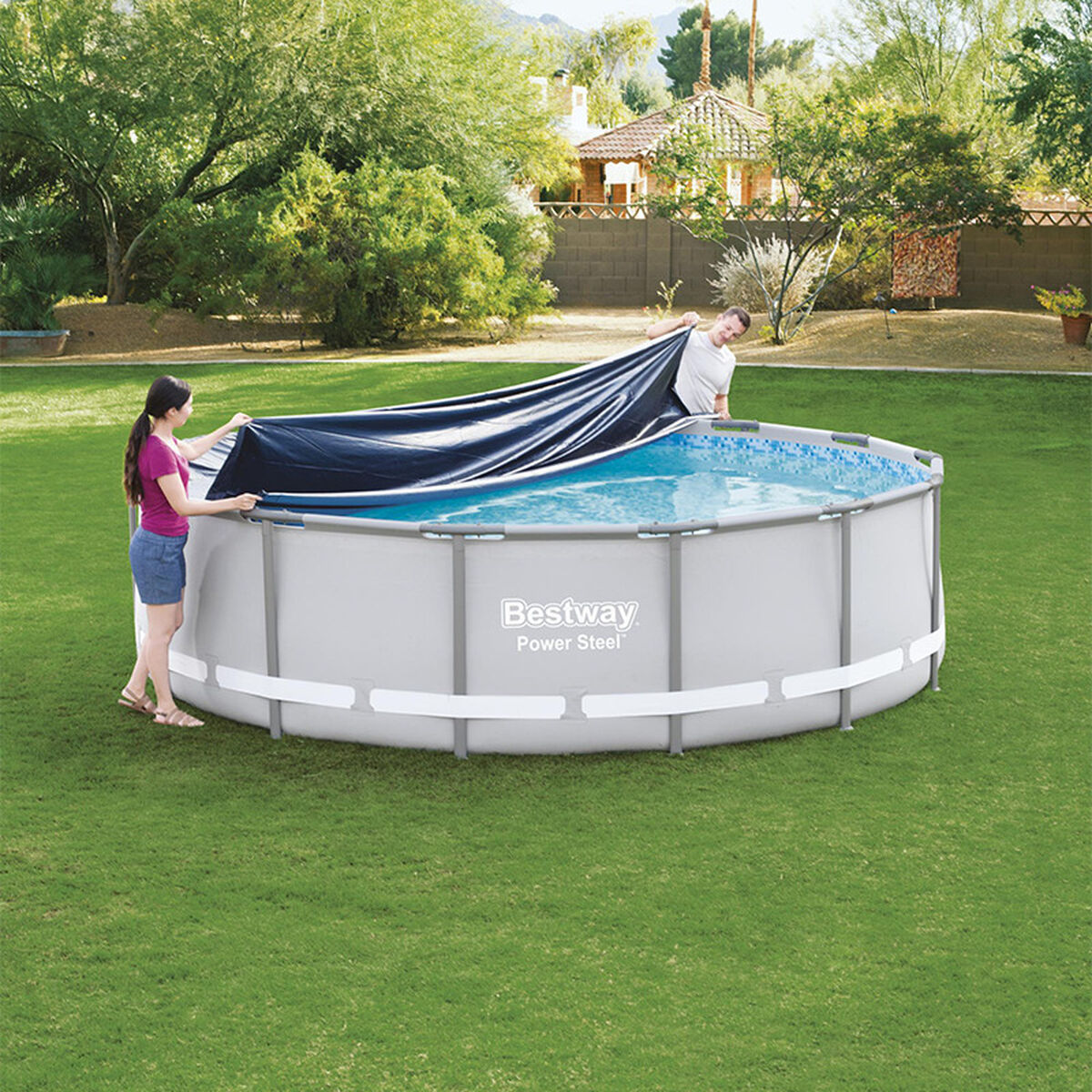 Bestway Pool Cover PVC D427 cm Trädgård 58248 - finns hos Aktivcamping