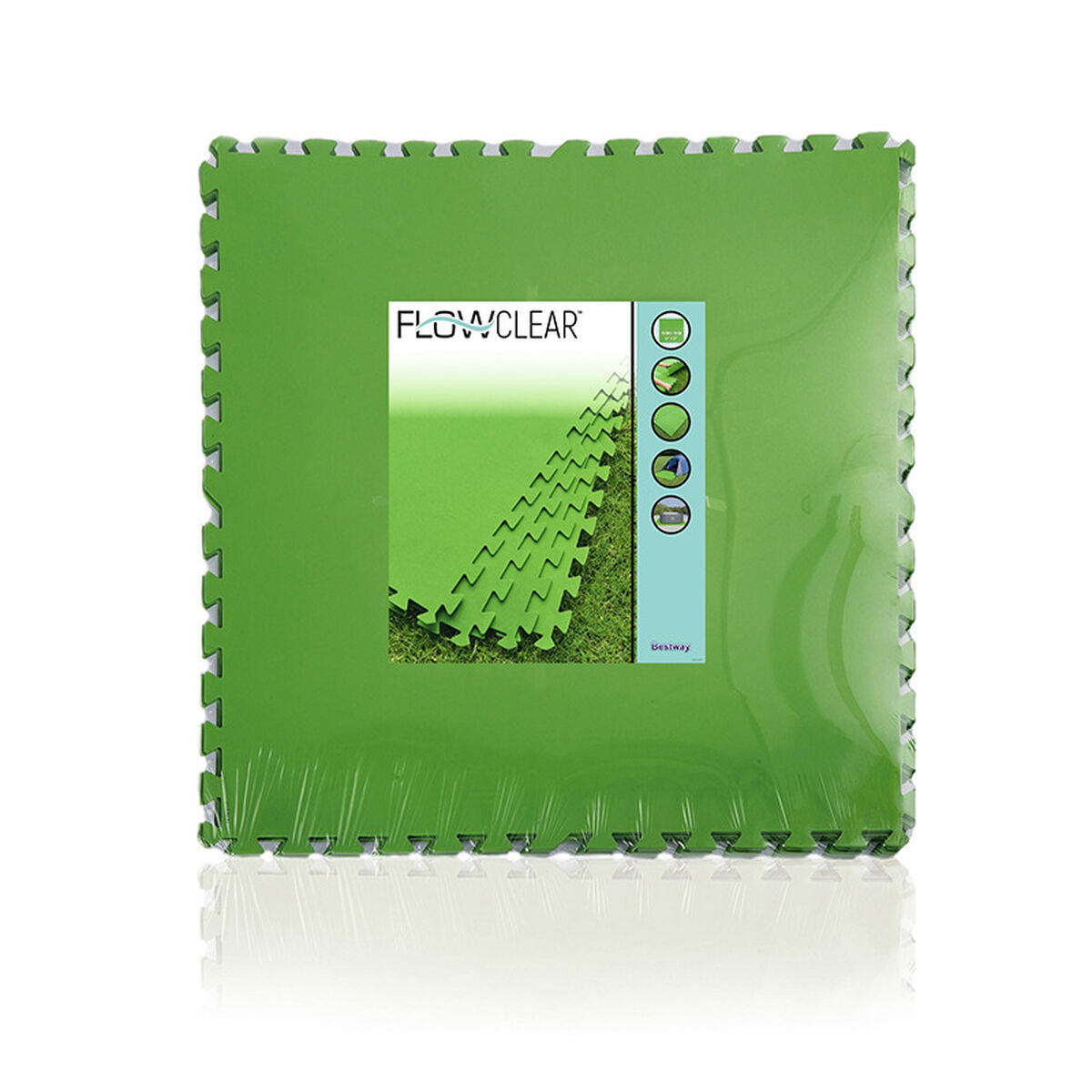 Bestway Pool Foam Golv Grön 9 bitar 78x78 cm Trädgård 58636 - finns hos Aktivcamping