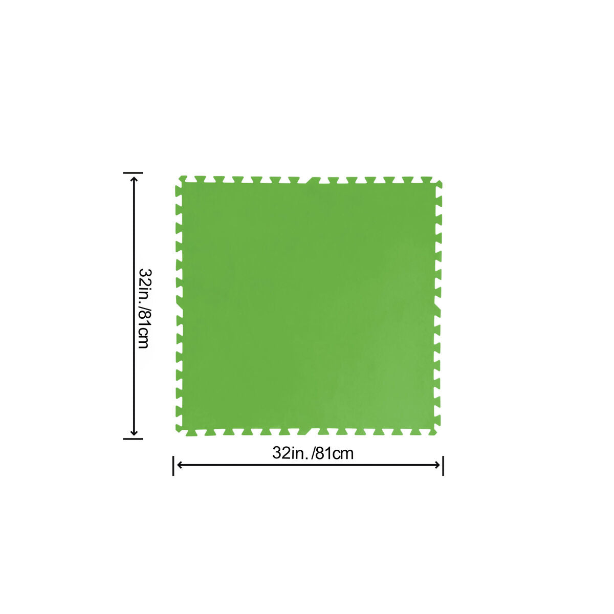 Bestway Pool Foam Golv Grön 9 bitar 78x78 cm Trädgård 58636 - finns hos Aktivcamping